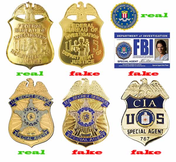 fake federal badges