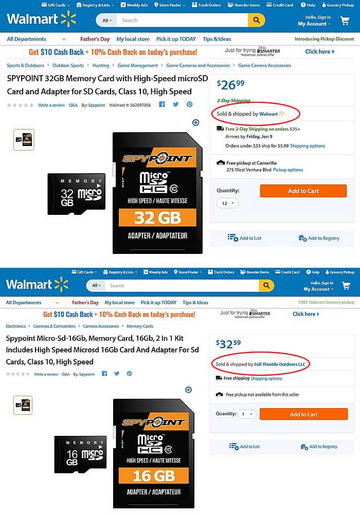 fake Walmart  microSD