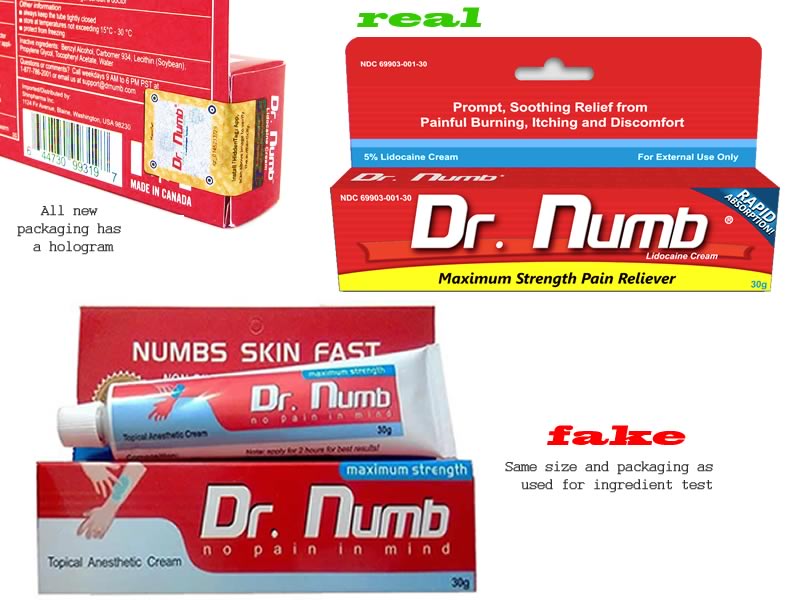 image - real and fake eBay Dr. Numb