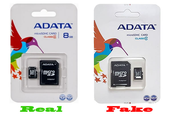 counterfeit Adata  64GB SDHC