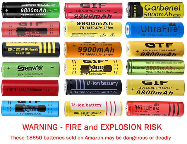 image - fraudulent 18650 batteries