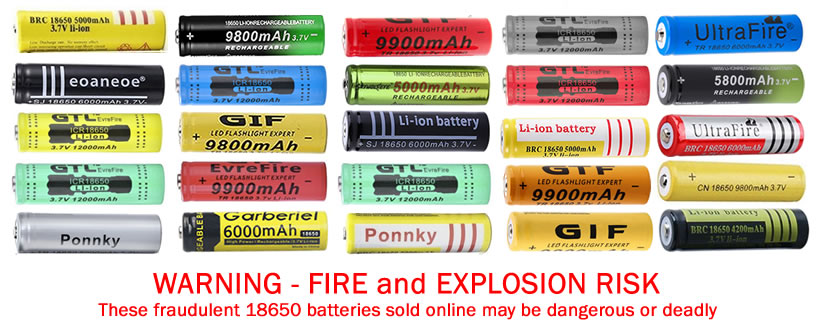 image - fraudulent 18650 batteries