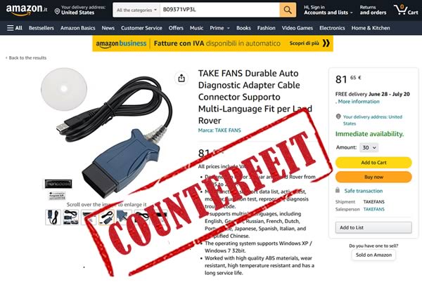 image - counterfeit DrewTech MongoosePro Diagnostic tool